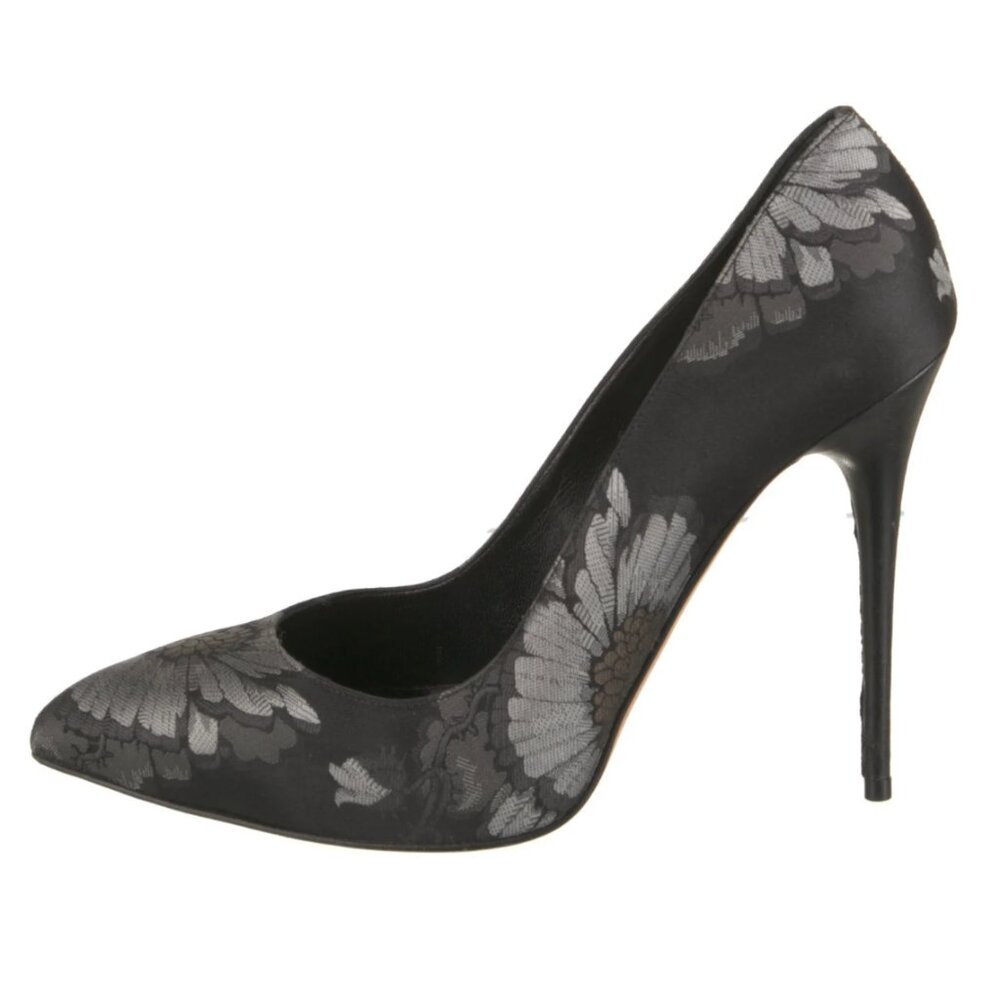 Alexander McQueen Satin Floral Heels